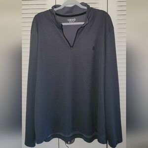 Mens Grey Izod Golf Quarter Zip Size XXL